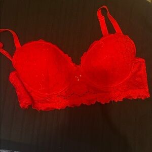 Laura Ashley Vibrant Red Lace Bra